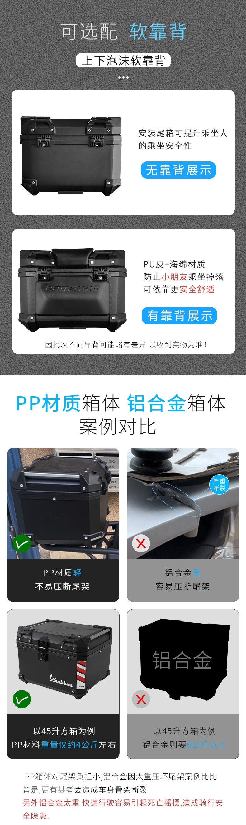 Wanlihao [Password Lock System] Universal Plastic Battery Scooter Trunk Lock for Electric Vehicles