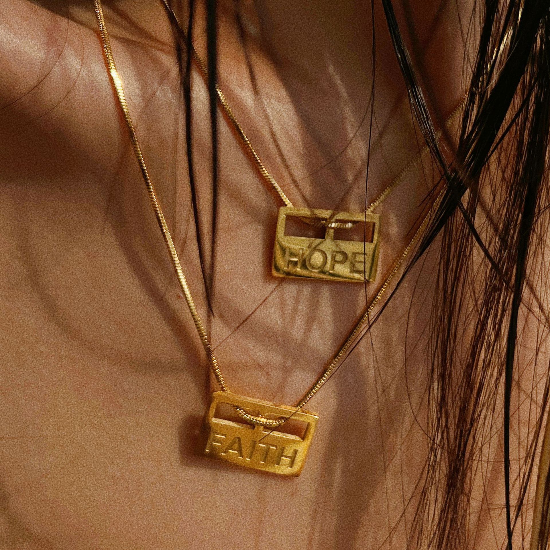 Simple Style Letter Titanium Steel Plating Necklace