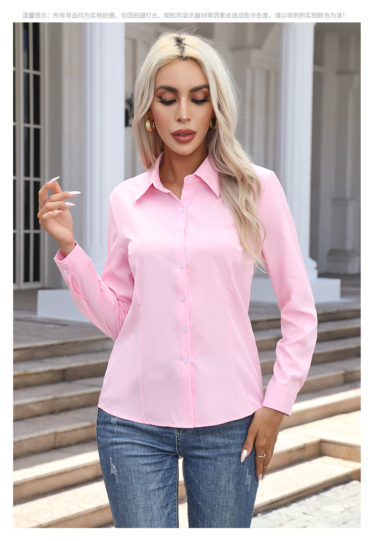 Women's Blouse Long Sleeve Blouses Casual Streetwear Solid Color display picture 6