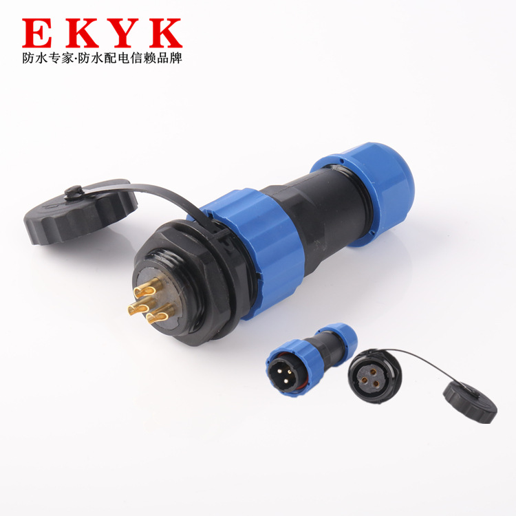防水航空插头连接器公母后螺母插座SD20接头1-2-3-4-5-7-14芯IP68