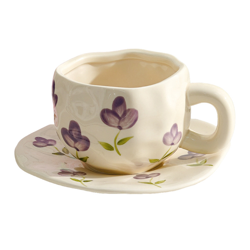 Taza de café de cerámica de alta calidad, taza de café de la tarde, esmalte de color, estilo chino, estilo retro coreano, hogar