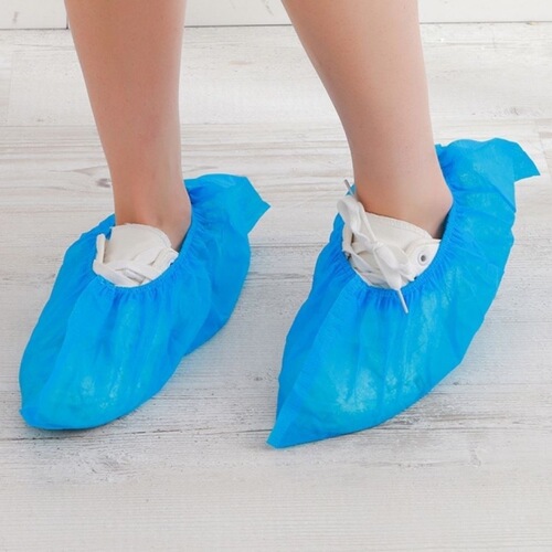 Thickened disposable non-woven shoe covers for household indoor breathable dustproof shoe covers 100 pieces for foot covers manufacturer wholesale