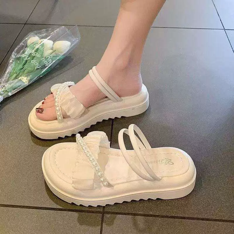 Сандалии в стиле феи с юбкой, летняя новинка 2025 года, платформа с толстой подошвой, пляжные сандалии для увеличения роста