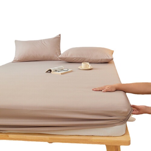Japanese style fitted sheet single piece solid color bedspread all-inclusive sheet non-slip Simmons mattress dustproof protective cover fitted sheet wholesale