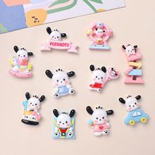 卡通亮面游乐园小狗diy树脂配件饰品手工制发夹手机壳水杯头饰批
