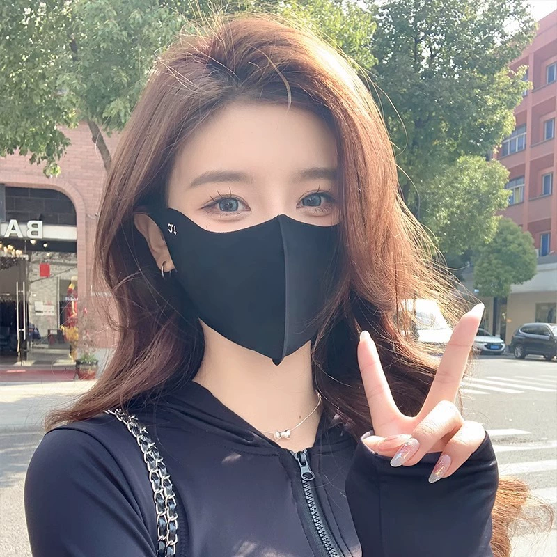 Бесшовная защита глаз угол ледяной шелк с высоким значением черного солнцезащитного крема маска женский стерео ультрафиолетовый защитный летняя маска дышащая тонкая