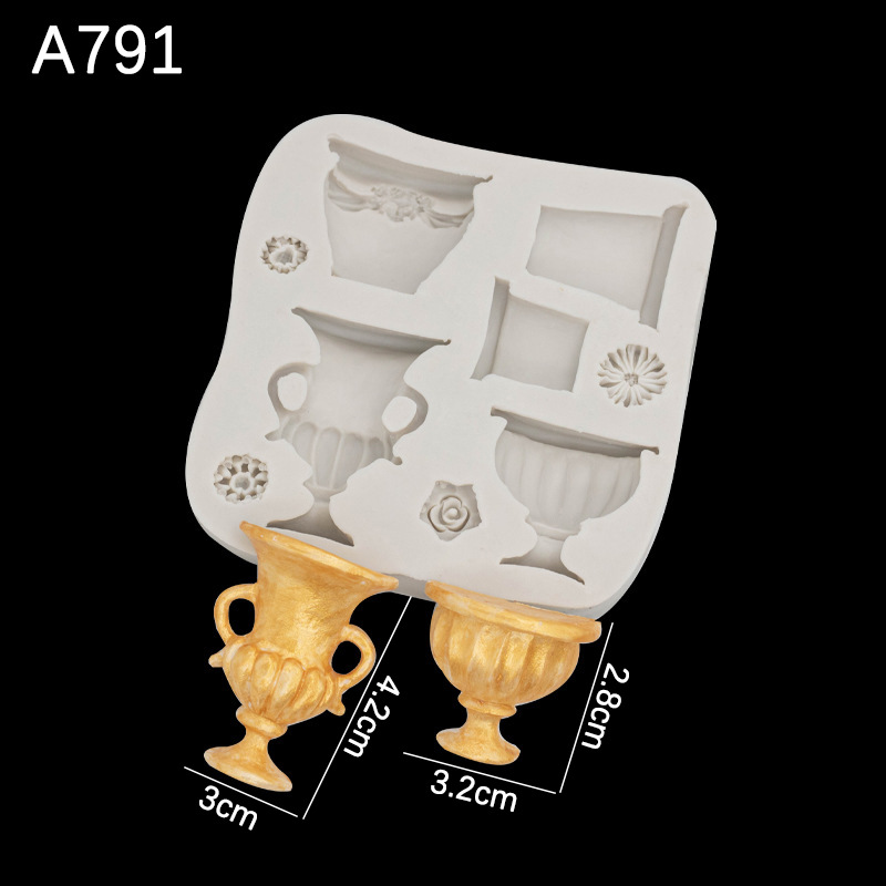 Nueva maceta flor molde de silicona DIY pastel de chocolate decoración fondant molde herramienta para hornear
