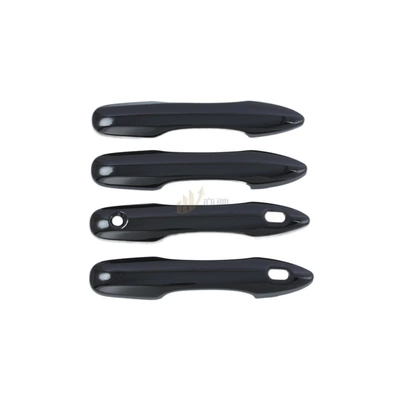 Suitable for 22 Toyota Corolla CROSS sharp modified handle door handle door bowl outer handle bright strip sticker (Other Automotive Exterior Supplies) - dual-intelligence-painted-black
