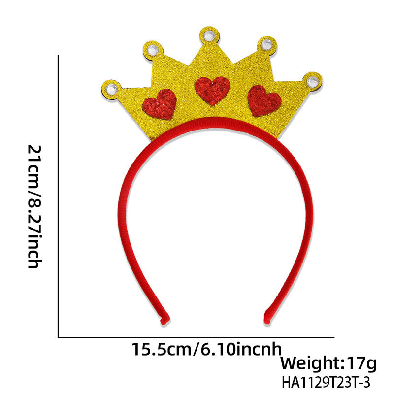 Diadema con forma de corazón para el Día de San Valentín, accesorios para el cabello de boda, diadema con horquilla para el Día de San Valentín, pendientes para el Día de San Valentín