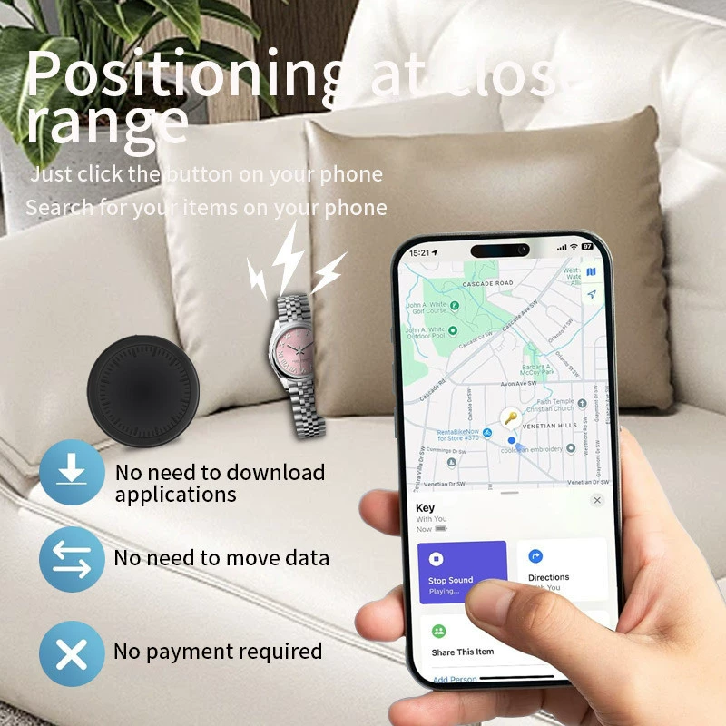 Глобальная позиционирующая система Airtag iOS подходит для поиска через Apple Find My, локатор ключей с двойной Bluetooth