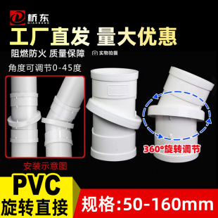 PVC���Dֱ��50 75 110 160�f����{360&deg;45����ˮ�����D���^���
