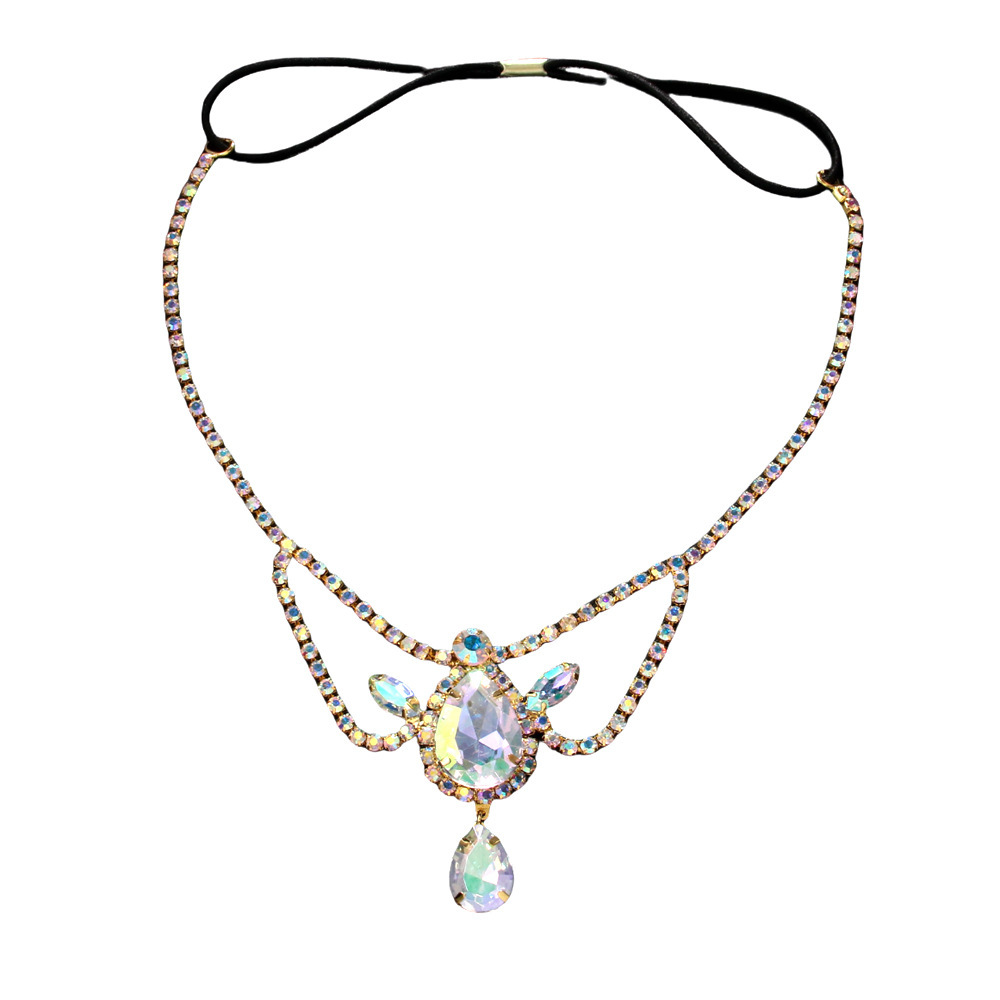 Ventas transfronterizas de gota de agua frente banda de cabello bohemia feng shui taladro de cabeza accesorios personales Headwear