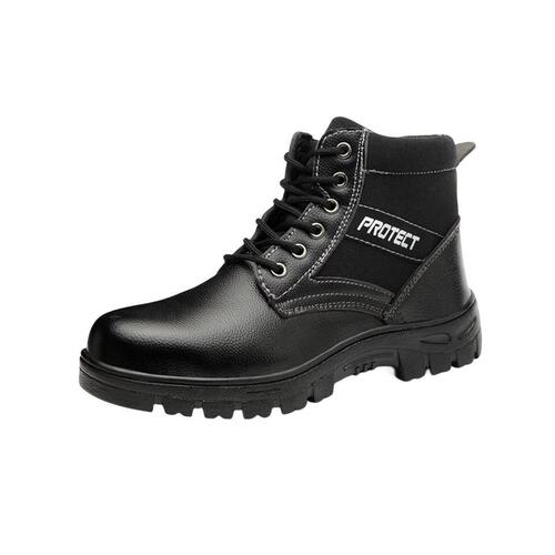 Labor protection shoes, anti-smash and puncture-proof, men's high-top winter velvet, warm, comfortable and wear-resistant, classic work shoes, safety shoes