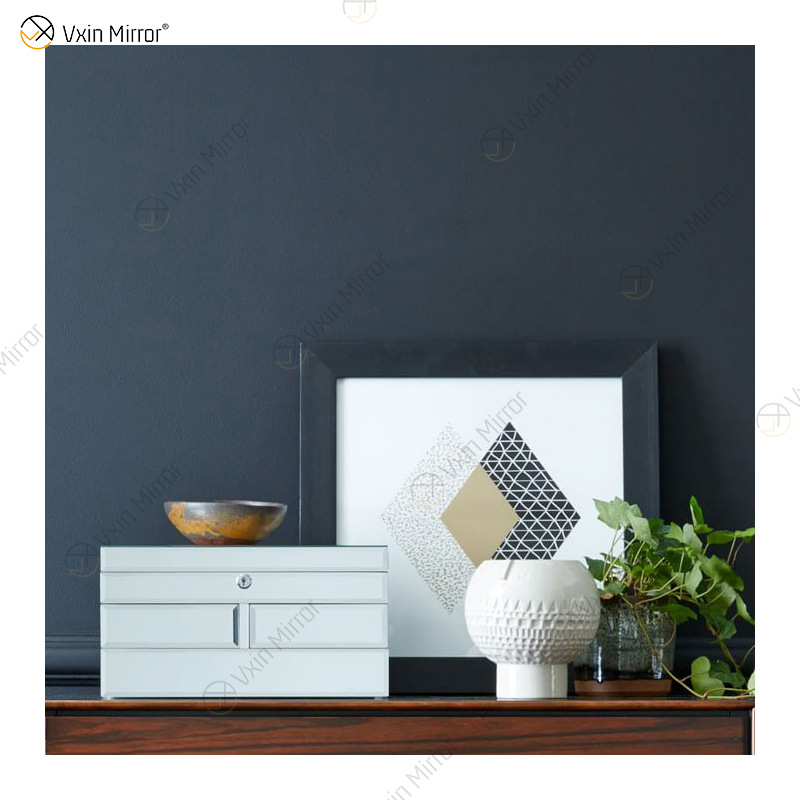 定制首饰盒饰品收纳盒2021新款耳钉项链戒指收纳盒玻璃珠宝盒跨境