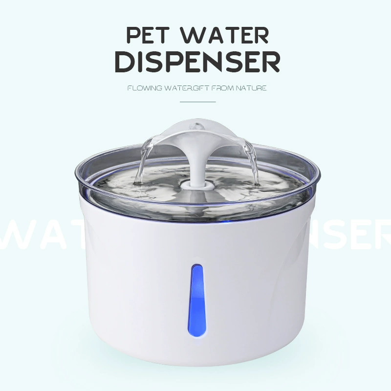 Новый нержавеющий PET-водяной электропоильник для домашних животных, циркуляция, тихая фильтрация, миска для воды для кошек и собак, большая емкость для подачи воды