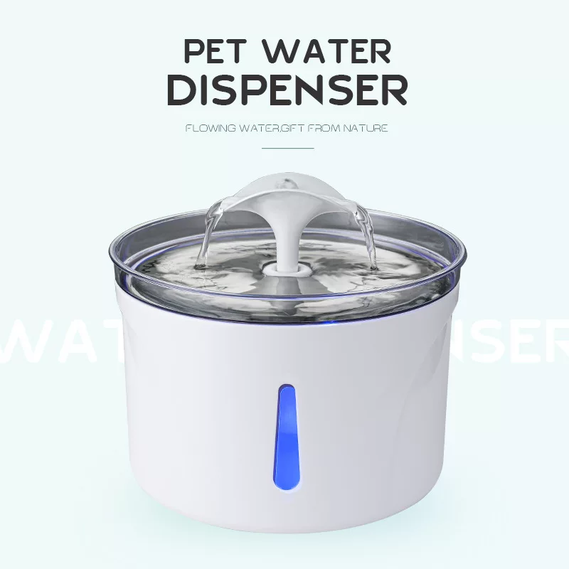 Новый нержавеющий PET-водяной электропоильник для домашних животных, циркуляция, тихая фильтрация, миска для воды для кошек и собак, большая емкость для подачи воды