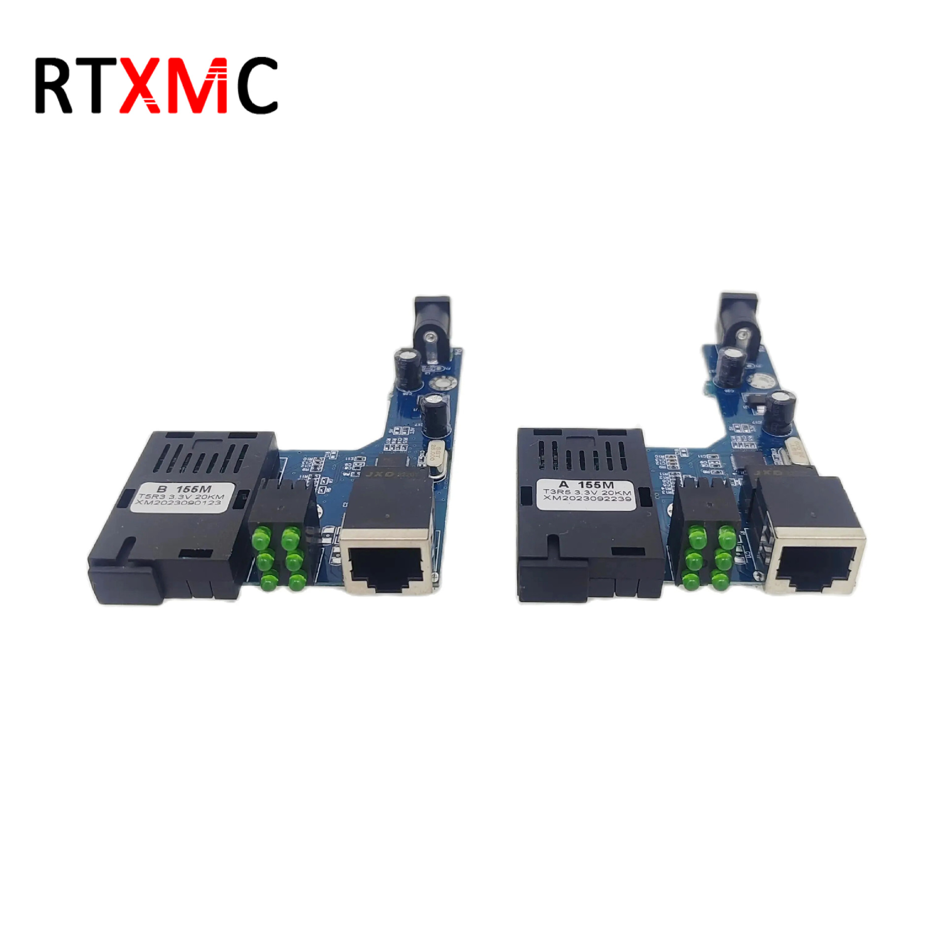 HTB-3100AB光纤收发器1光1电百兆单模单纤光电转换器板Pcba一对