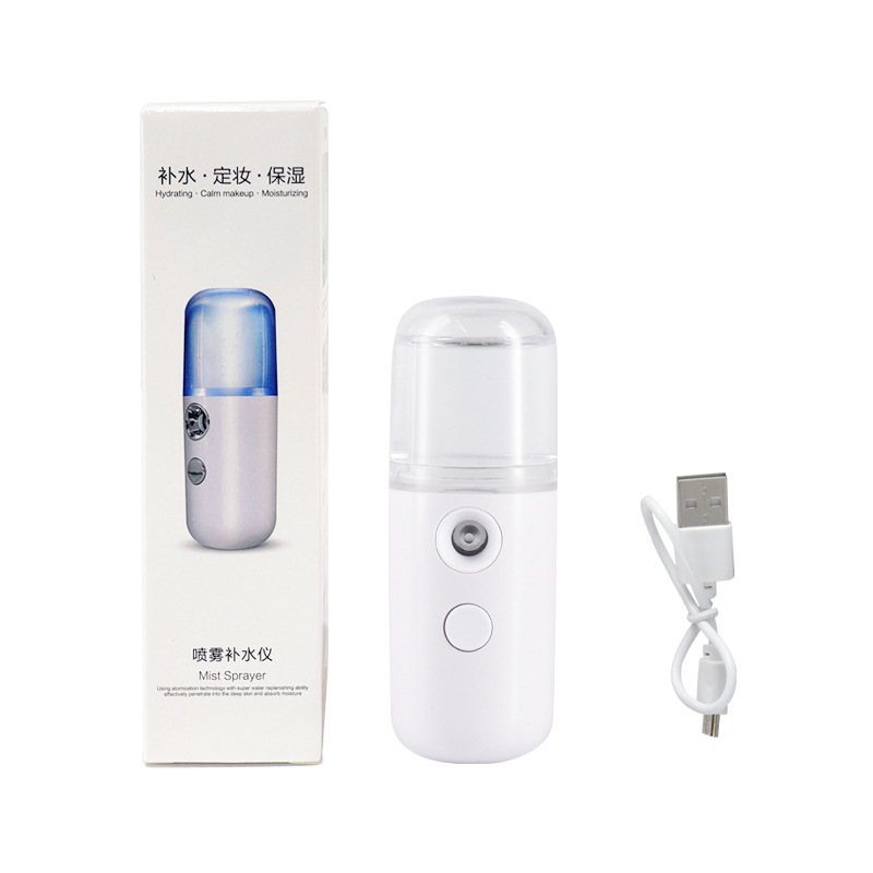 Nano Pulverizador de Bolas Pequeñas, Dispositivo Hidratante Portátil, Humidificador, Vaporizador Facial de Mano, Agua Desinfectante con Ácido Hipocloroso image 9