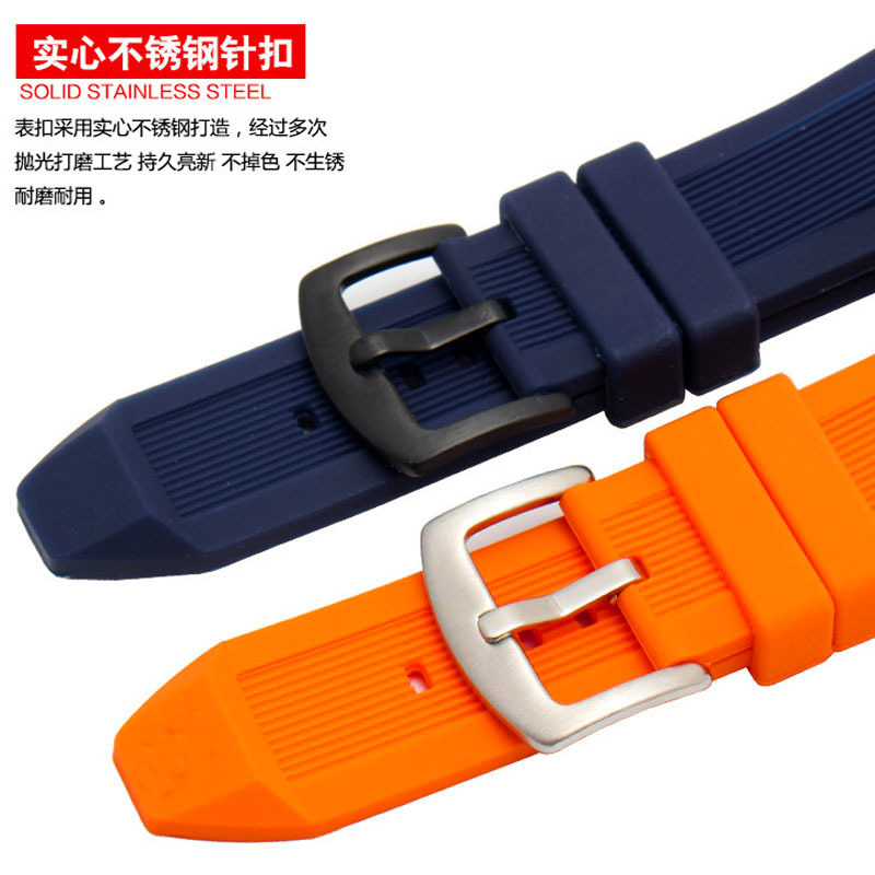 Adecuado para Mike Coles MK correa de reloj de goma correa de reloj convexa para hombre cadena de reloj accesorios de reloj de carreras