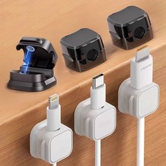 磁気吸引器デスクトップ車載データケーブル収納整理携帯電話充電線クリップ固定器バックルプラグ