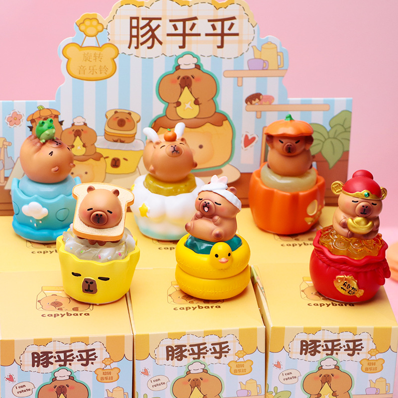 24-A053 회전하는 야광 음악 돌고래 블라인드 박스 [6개입]