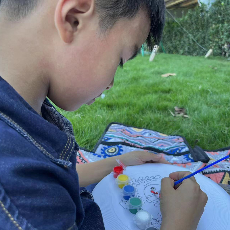 Doodle Frisbee 24cm Children's Drawing Line Art Frisbee Student DIY Coloring Frisbee Professional Youth Color Painting Frisbee