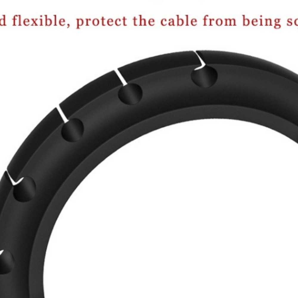 5 agujeros debajo de la mesa rectangular sin huellas de escritorio de almacenamiento de cable de pulgar espiral de cable de carga para teléfonos móviles transfronterizos f