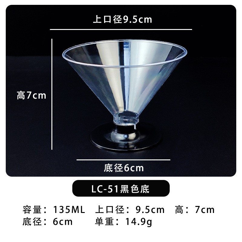 Vasos desechables transparentes para postres con tapa y cuchara, para gelatina y mousse