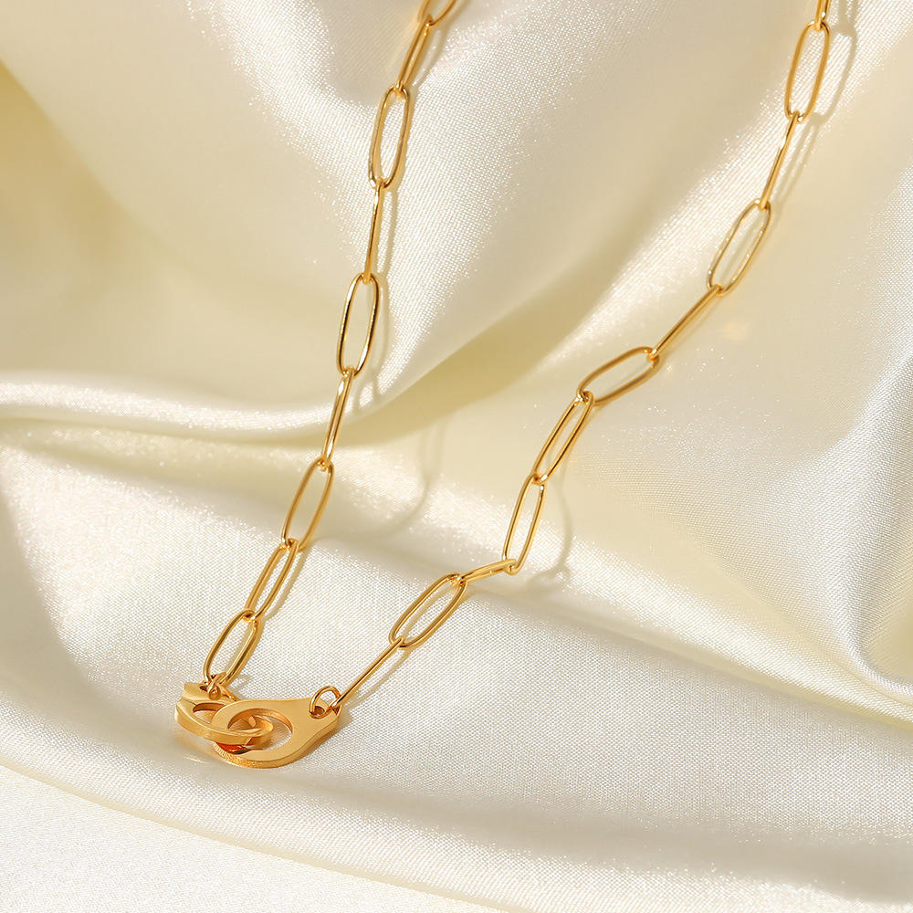 Fashion Geometric Stainless Steel Necklace Plating Stainless Steel Necklaces