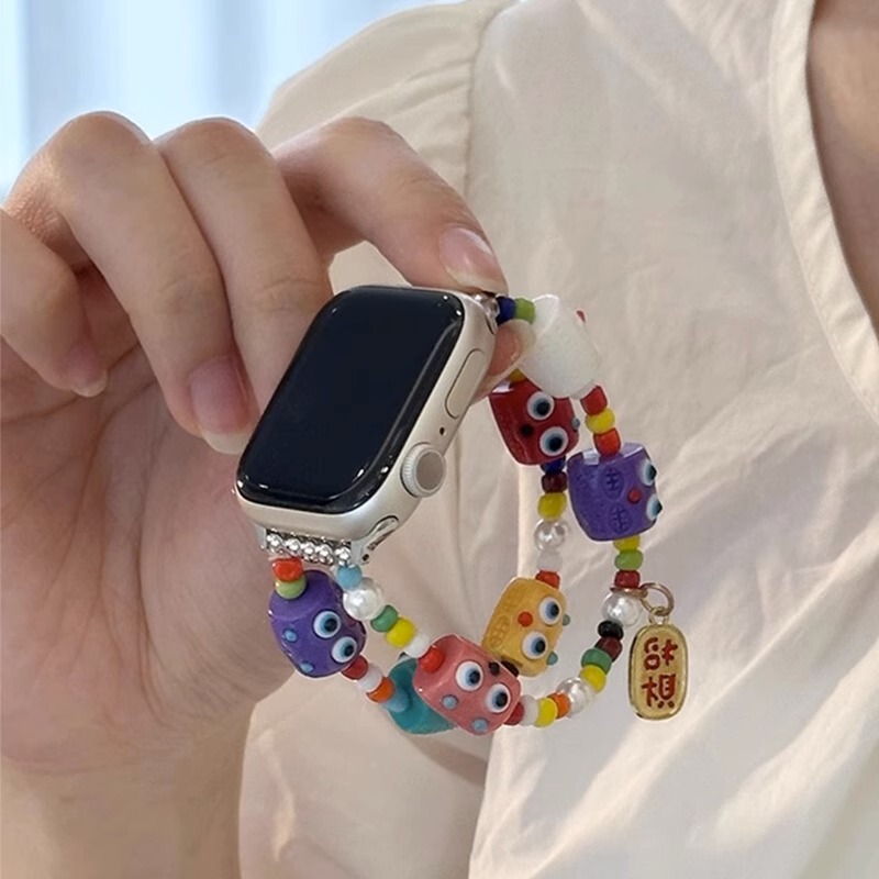 apple Watch strap apple watch8 new se dopamine color small monster iwatch bracelet
