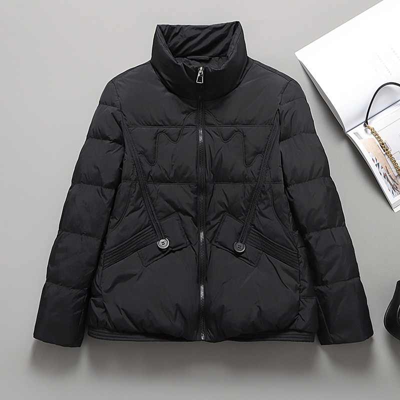24 Dongpuyuan cuello ligero chaqueta de plumón para mujeres corto 2024 nuevo estilo coreano chaqueta de plumón blanco image 9