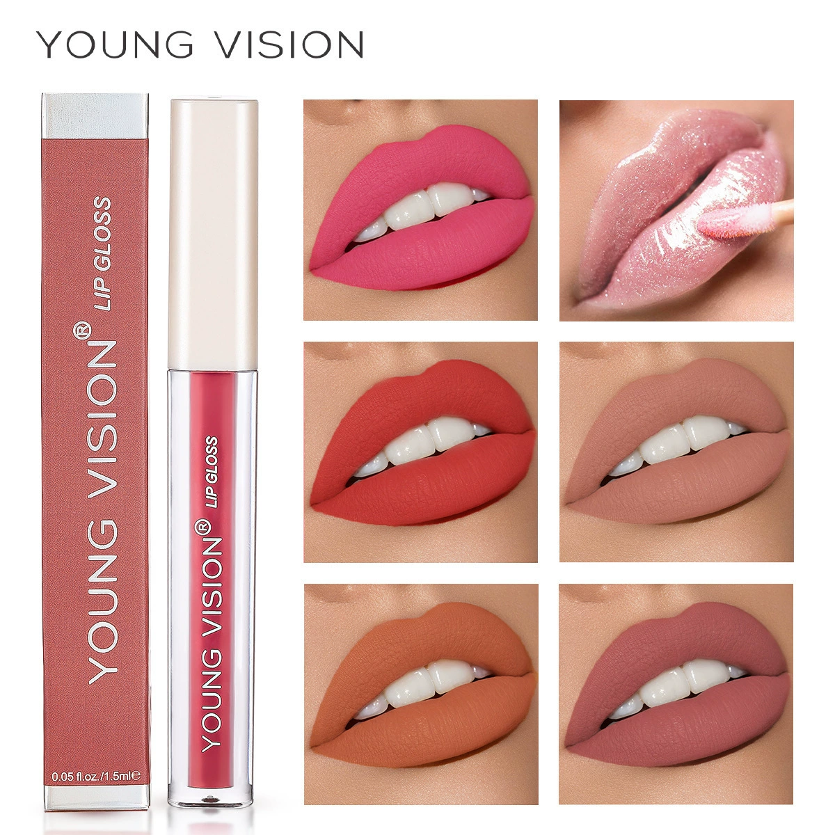 Lip gloss, lipstick, (Cross-border trading), translucent shading, 6 colors, plump lips effect, wholesale
