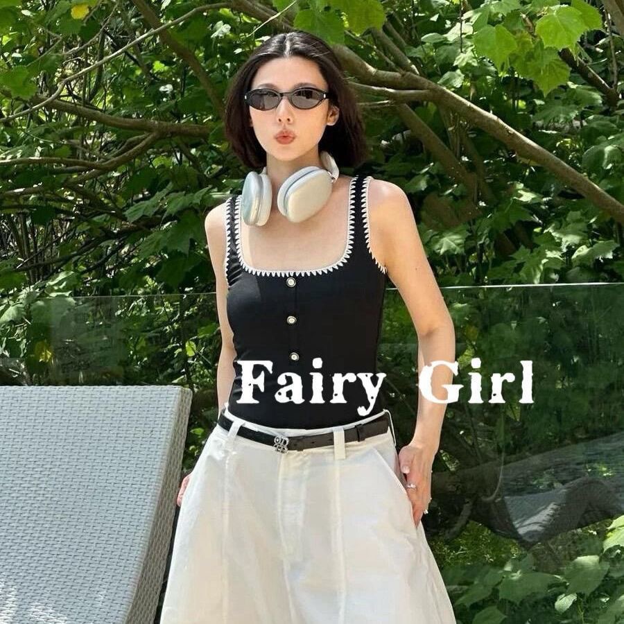 GraceChic Nuovo costume da bagno intero retrò con bordo a gancio all'ingrosso per donna, scollo quadrato di alta qualità, stile europeo e americano, semplice, nero, caldo_voghion.com