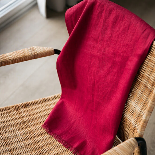 린넨 크리스마스 레드 - 290폭