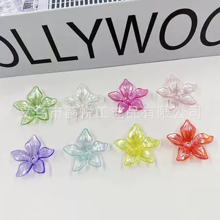 26mm炫彩紫荆花瓣批发 diy创意串珠材料散珠手工绣球花盆景发簪