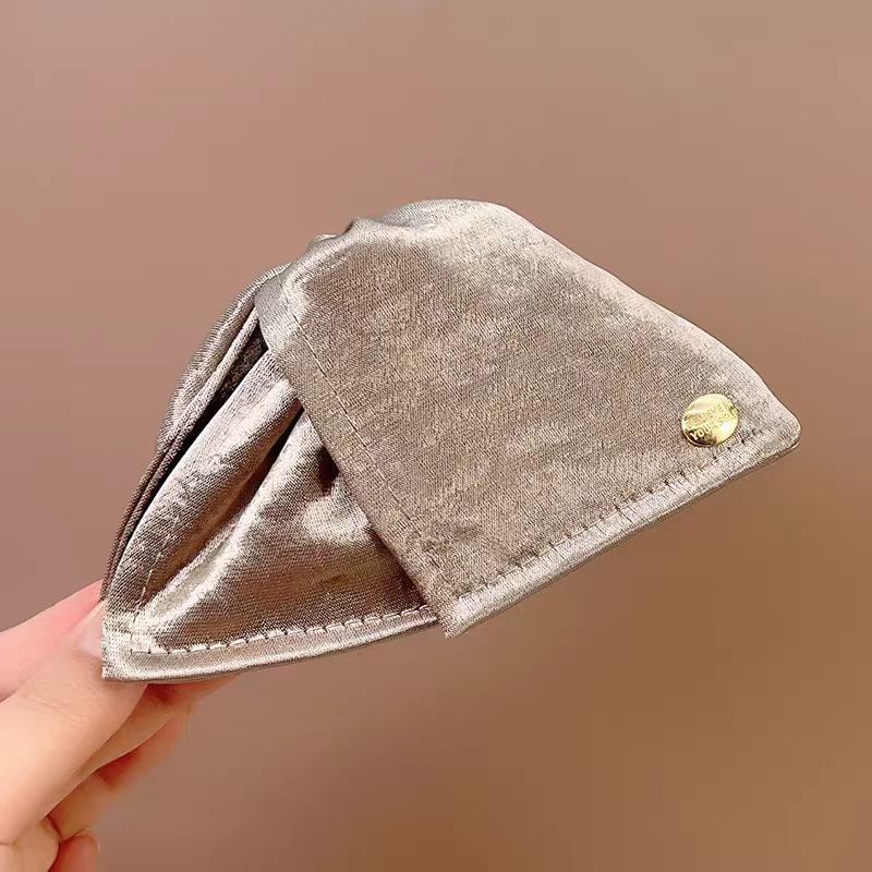 法式简约布艺半扎发抓夹三角发夹后脑勺气质鲨鱼夹发饰小香风设计|undefined