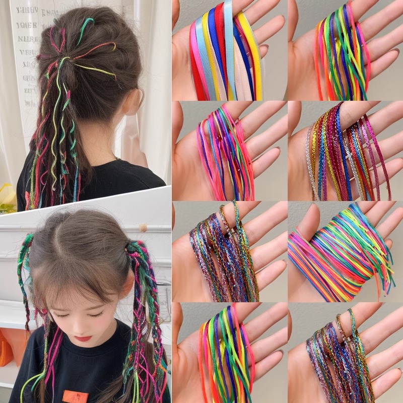 Cinta para el cabello trenzada de color, artefacto para el cabello trenzado sucio para niños, cuerda para el cabello trenzada de cinta colorida, cuerda para el cabello trenzada de color, accesorios para el cabello trenzado