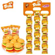 Trolli德国口力汉堡橡皮糖9g挂板小汉堡造型QQ糖一袋60包