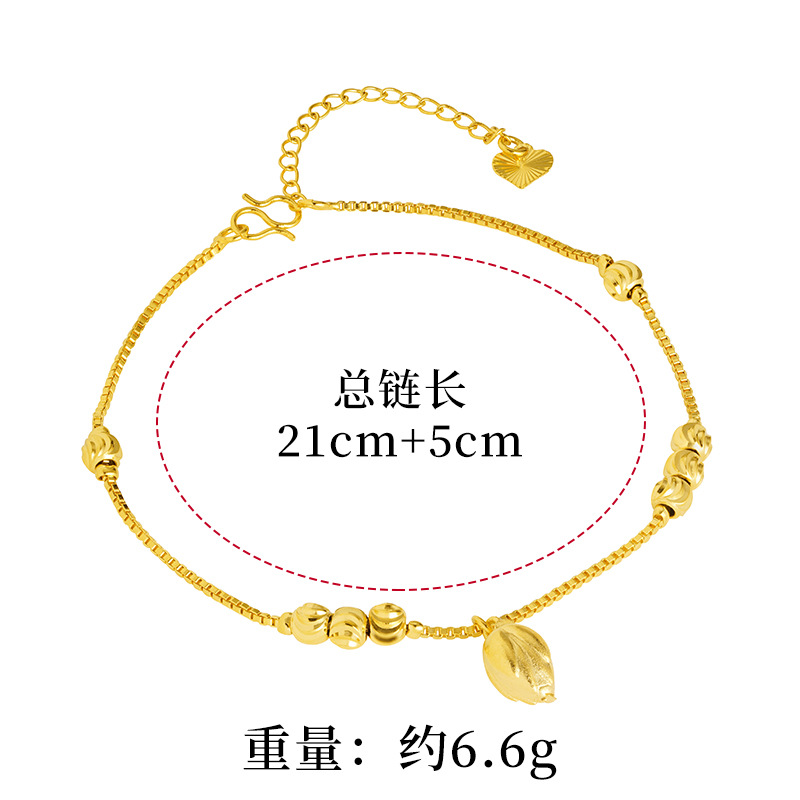 Antiguo bolso de loto tobillera luz femenina lujo nicho diseño Vietnam arena oro para novia durante mucho tiempo no se desvanece nuevo suministro al por mayor