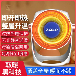 跨境新款迷你桌面暖风机小型立式小太阳家用办公室浴室多功能取暖