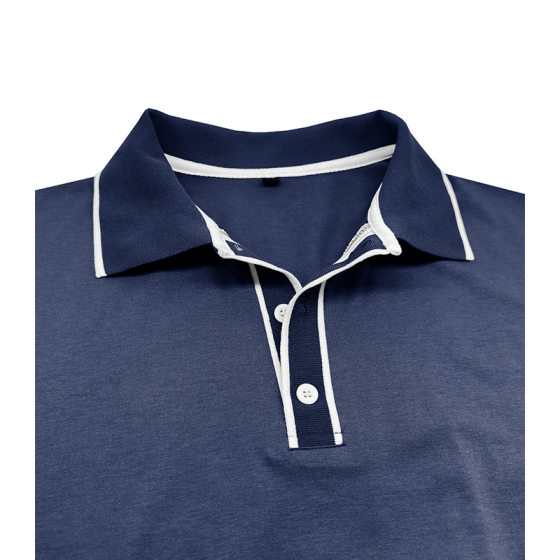 Cross-border new Amazon Europe and the United States men's short sleeve polo shirt foreign trade men's lapel jacquard t-shirt stitching top