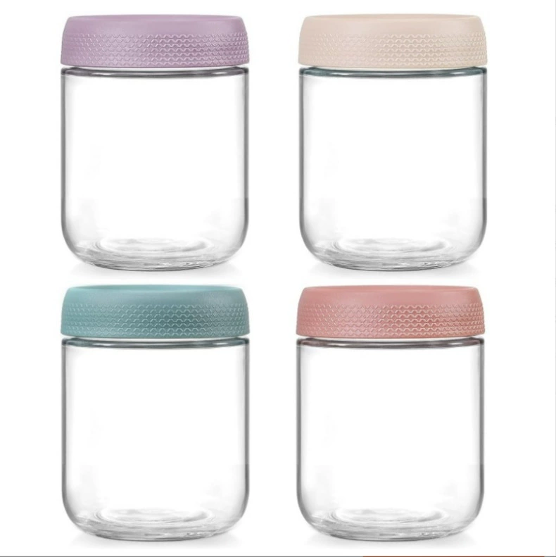 Трансграничная пищевая стеклянная герметичная бутылка для хранения банок для закусок ореховый набор для хранения овсяных чашек