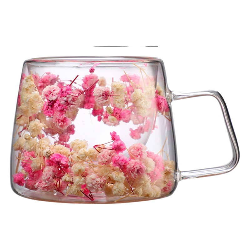 Vaso de Vidrio de Doble Capa Universal de Moda Transfronteriza, Alto Valor Estético, Resistencia a Altas Temperaturas, Taza de Café, Vaso Simple de Borosilicato Alto.