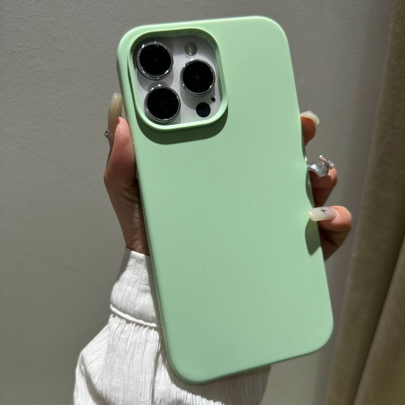 Iphone12液状シリコンシェルリンゴ11proの肌感フロスト12maxロゴ付きベルベット携帯ケース|undefined