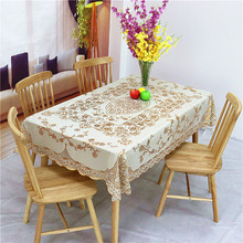 长方形桌布茶几台布防水防烫免洗PVC餐桌布家用蕾丝桌垫
