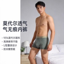 男士60S莫代尔无痕内裤中山厂家批发四角裤韩版平角裤潮流韩版