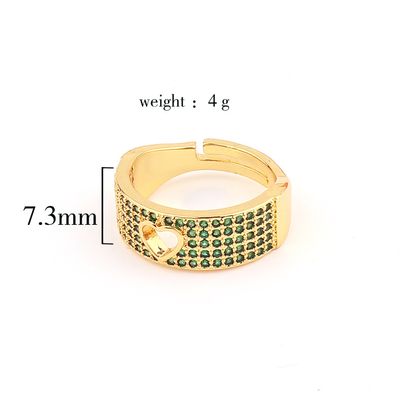Retro Snake Copper Open Ring Zircon Copper Rings