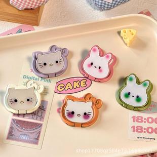 17Air Cute Kitty Little Rabbit Phone Ring Holder Creative Cartoon Finger Ring Universal Grip