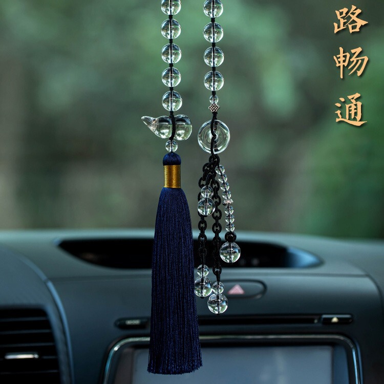 White Crystal Gourd Car Rearview Mirror Pendant, Creative Car Hanging Ornament for Smooth Journey and Safety, Suitable for Both Men and Women White Crystal Gourd Car Rearview Mirror Pendant, Creative Car Hanging Ornament for Smooth Journey and Safety, Suitable for Both Men and Women