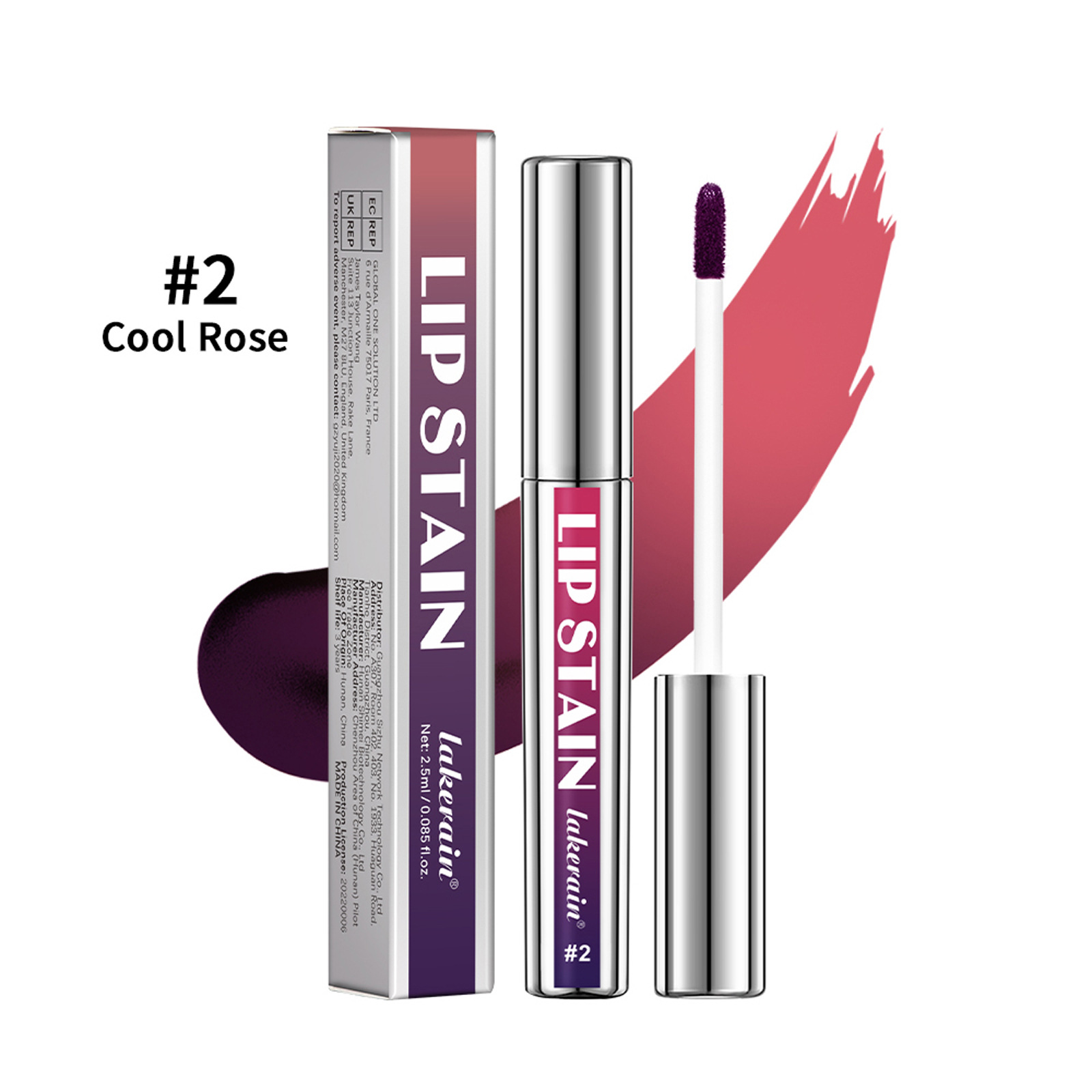 Transfronterizo lacerain tubo de plata rasgar lápiz labial mate es fácil de colorear, impermeable, no es fácil de descolorar lápiz labial rasgar lápiz labial